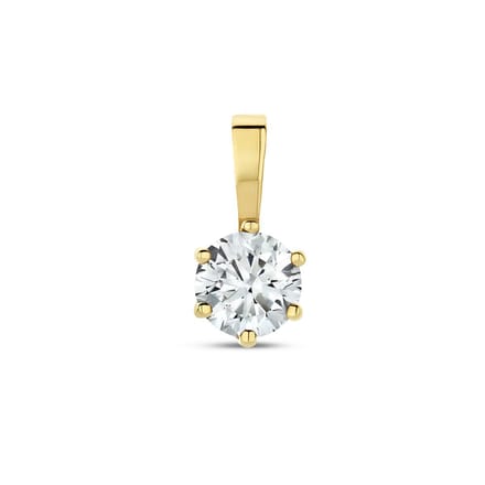 Marie Celeste hanger met geboortesteen zirkonia 9 mm - 4 - Goud