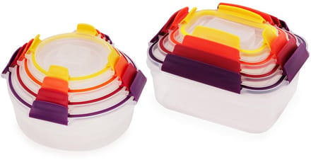 Joseph Joseph Nest Lock 8-delige Vershoudbakken set, Rond & Vierkant