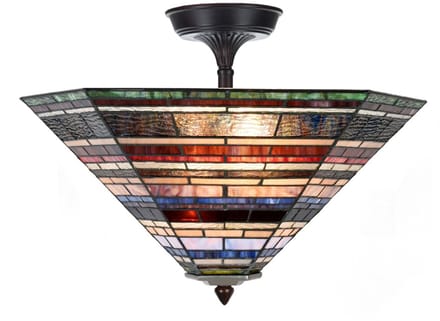 Tiffany Verlengde Plafonnière Industrial large - Art Deco Trade