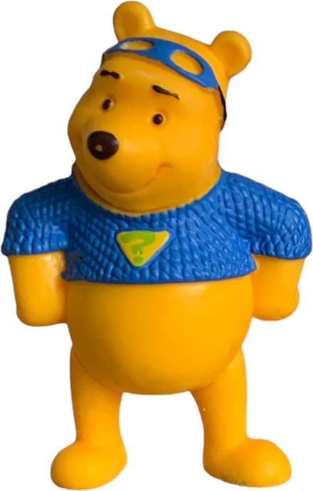 Winnie de Poeh - Winnie als superman - Speelfiguurtje - 7 cm - Bullyland - taarttopper