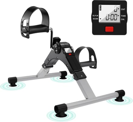Opvouwbare Fiets Trainer - Mini Hometrainer - Actieve Rust - Compact Onder Bureau - 26 cm Hoog - Zwart