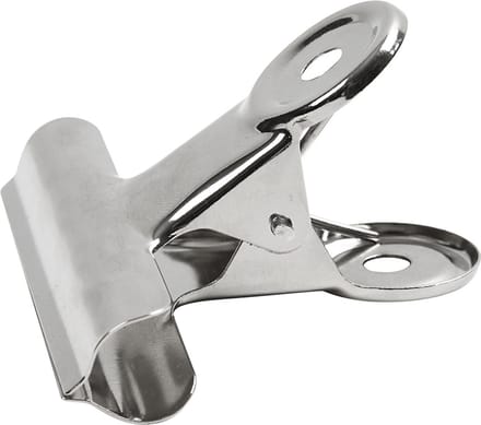 Metalen klem, B: 7,5 cm, zilver, 6 stuk/ 1 doos