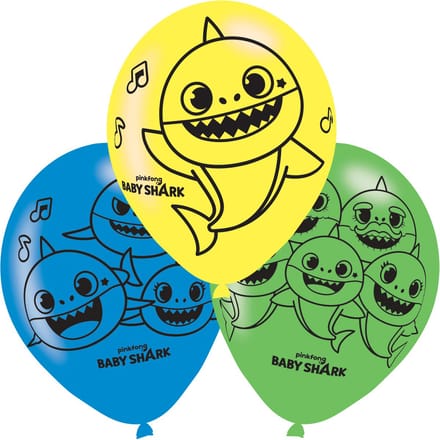 Amscan - Baby Shark - Ballonnen (6 stuks)