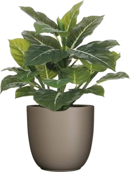 Mica Decorations Kunstplant Philodendron - groen - 49 cm - in bloempot - beige - D14.5 cm - complete set