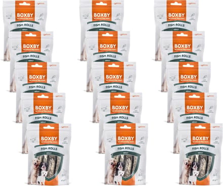 Boxby Fish Rolls - Hondensnacks - 15 x Vis 60 g