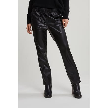 River Woods Black Vegan Leather Pants Größe: 40 | Lederhosen Outlet | Damen | Schwarz