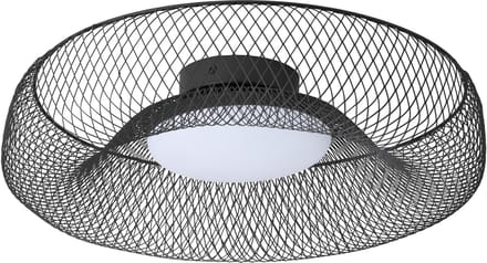 OSRAM Decor Mesh LED Plafondlamp, Zwart Metaal, 300mm, 18. 5W, 1130lm, 3000K warm wit, Ra >80
