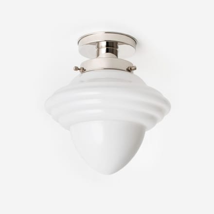 Plafonnière Acorn Medium 20's Nikkel - Art Deco Trade