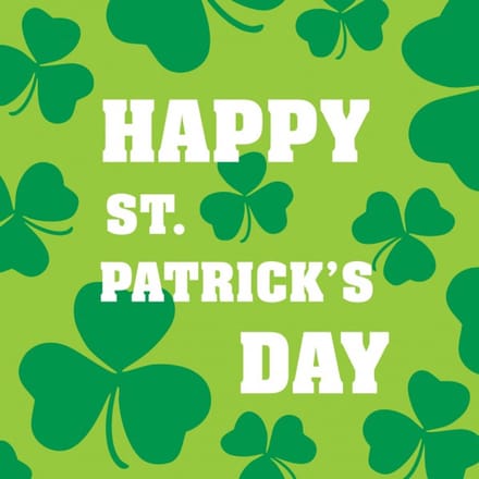 18 kleine servetten. Fijne St. Patrick's Day!