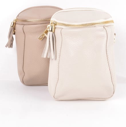 Giuliano schoudertas Amaryllis - Beige - Made in Italy