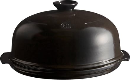 Interhal Bread Clock, Ceramic Coal, 28.5 x 28.5 x 16.5 cm