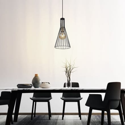 Globo - hanglamp - MILLI - zwart - metaal - Ø 20cm - E27 - 15587H