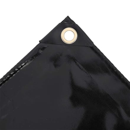 vidaXL - Zeilen - Zwart - 2 - x - 3 - m - Canvas - met - PVC-coating