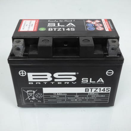 Batterie SLA BS Battery pour Moto Benelli 600 BN GT ABS 2016 à 2017 Neuf