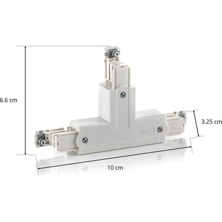 GLOBAL T-verbinder Noa aardedraad binnen links, wit