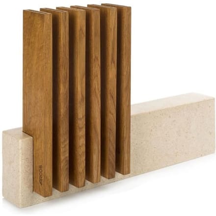 Meshouder - ARCOS - Petra - Kalksteen - Eikenhout - 280 x 364 x 78 mm
