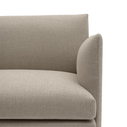 Muuto Outline Chair Fauteuil - ecriture 240/ grey - gepolijst aluminium