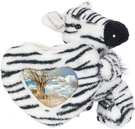 PIA Soft Toys - Babypluche Zebra fotokader - 16 cm - Hart