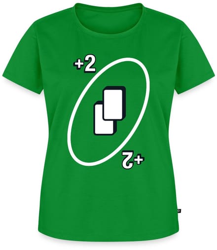 UNO +2 Kaart Kostuum Neem 2 Premium T Shirt Dames