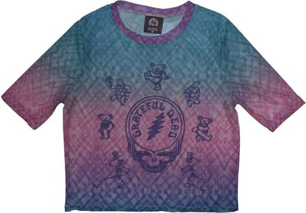 Grateful Dead - Dead Egyptian Gradient Crop top - XXS - Blauw