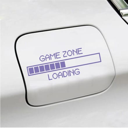Bumpersticker - Game Zone Loading - 6 X 17,5 - Paars