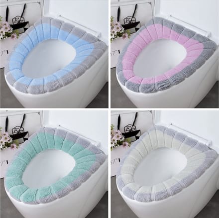 SUNMOOL Toiletbrilhoes - Elastische toiletbrilbekleding - Wasbaar - Multi - 4Stuks