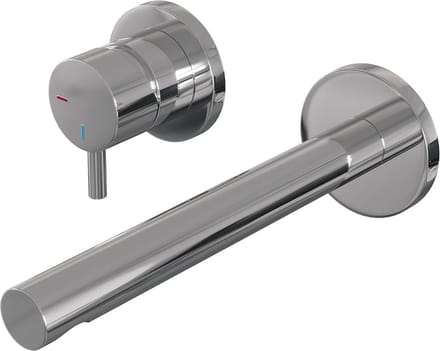Brauer Chrome Edition inbouw wastafelmengkraan met rechte uitloop en rozetten model B2 chroom