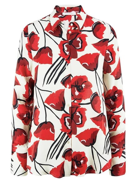 Blouse lange mouwen Van Eterna wit