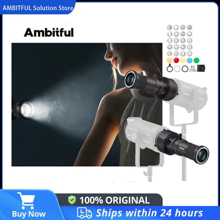 Ambitful AL300Pro AL300 Pro Optische Focuscondensor Art Special Effects Vormige Lichtbundel Cilinder met Vorm- en Kleurgel voor SL150III SL300III VL150 FV150 LA150R LA150R LA300R LA150D LA200D SL-60R