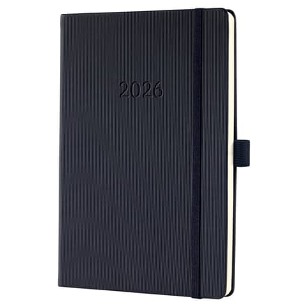 Sigel weekagenda 2026 Conceptum - formaat A5 - verticale lay-out - zwart - hardcover - SI-C2619