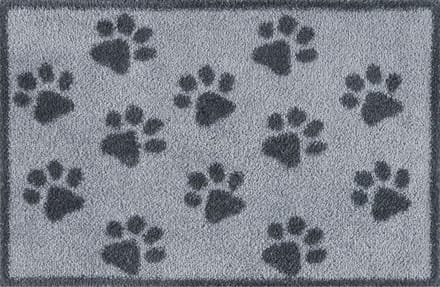 Kleen-Tex Turtle Wasbare Deurmat - Paws Grey - 40 x 60 cm