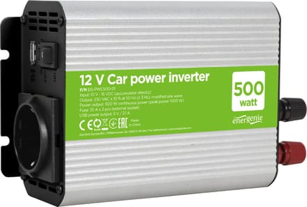 EnerGenie Auto omvormer 220v 500 watt