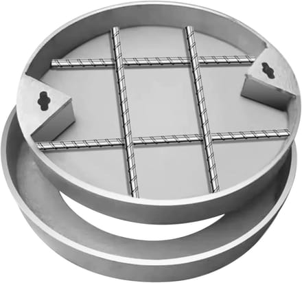 RVS Putdeksel - Riool Inspectie Deksel - Afvoer Onderhoud - Onzichtbaar Ingebed Ontwerp - 50x50 cm - Zilver