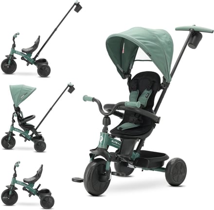 Qplay Elite Platinum - Driewieler met Duwstang - 6 in 1 - Groen