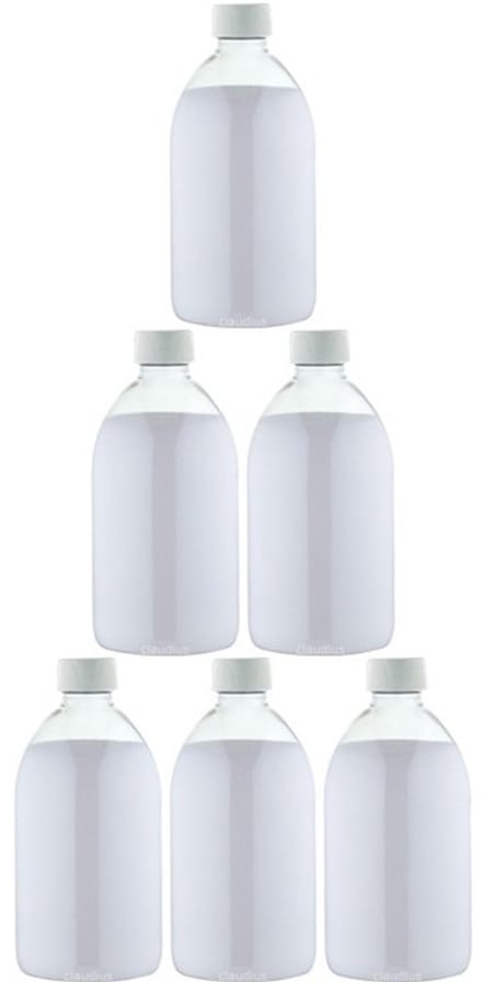 Scrubzout Perzik 650 gram - Fles met witte dop - set van 6 stuks - Hydraterende Lichaamsscrub