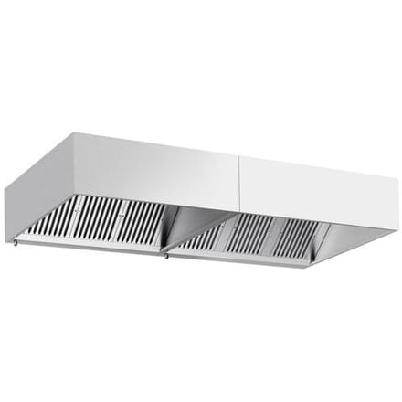 GGM Gastro Kastenhaube - 3000mm - mit Filter & Lampe Zilver