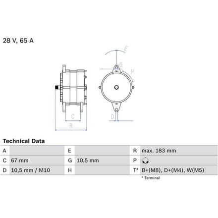 Driefasige generator BOSCH 0 986 039 490