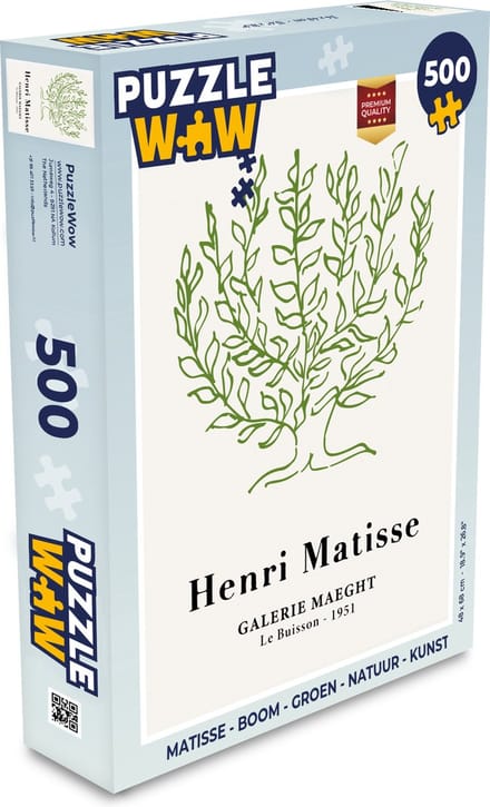 Puzzel Matisse - Boom - Groen - Natuur - Kunst - Legpuzzel - Puzzel 500 stukjes