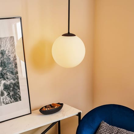 ALDEX Hanglamp Dione, 1-lamp, wit/zwart 30 cm