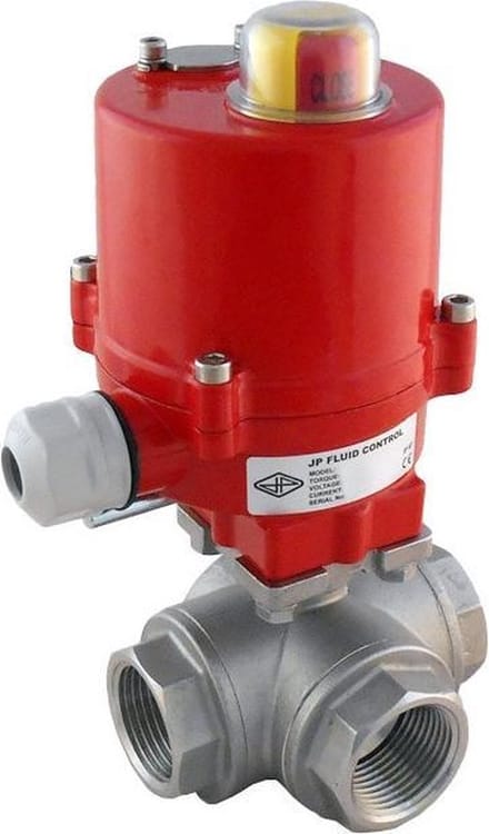 G3/4'' T-Boring 3-Weg RVS Elektrische Kogelkraan 24V DC - BL3SA - BL3SAT-034-AG4-024DC