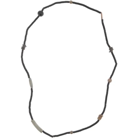 Behave – Ketting – Houten kralen – Bruin;Zwart;Grijs – 90 cm – Boho Chic