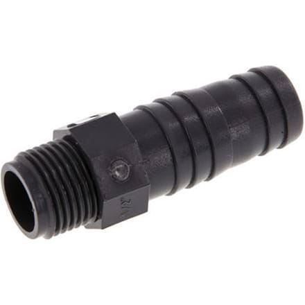 20 mm & G1/2'' PVC-U Slangpilaar buitendraad 70mm EN 1452-3 [5 Stuks]