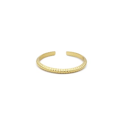 Mint15 Verstelbare ring gevlochten 'Braided' - Goudkleur RVS/Stainless Steel