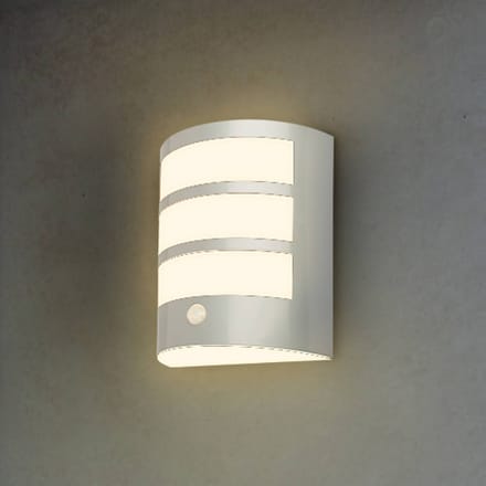 BRILONER - Wandlamp oplaadbaar - buitenlamp met bewegingssensor - chroom - 18 x 15 x 7 cm