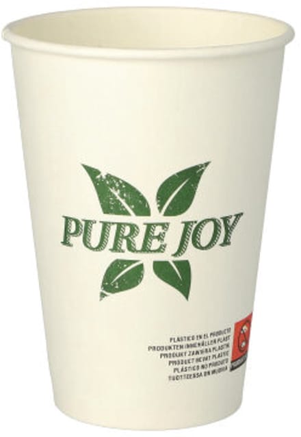 PAPSTAR Drinkbekers, Karton 0,25 l Ø 8 cm · 10,8 cm wit "Pure Joy" - 1000 Stuks (20x50)