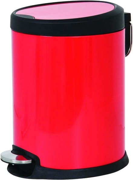 Pedaalemmer - Prullenbak - Afval Scheiden - Verwijderbare Binnenemmer - 5 Liter - Rood