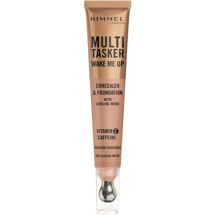 Rimmel Multi-Tasker Wake Me Up Foundation en Concealer 20 ml (Verschillende Tinten) - 055 Classic Beige
