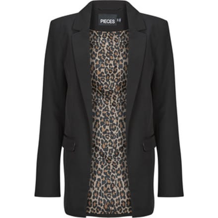 Regular fit longblazer met leo-motief binnenkant model 'BOZZY'