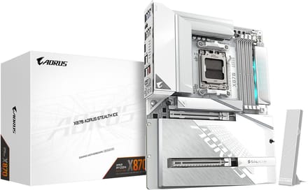 GIGABYTE X870 AORUS STEALTH ICE Moederbord - AMD X870 - AMD AM5 - DDR5 RAM - ATX