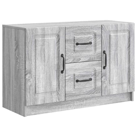 vidaXL - Dressoir - Grijs - sonoma - 89 - x - 34,5 - x - 57 - cm - Bewerkt - hout